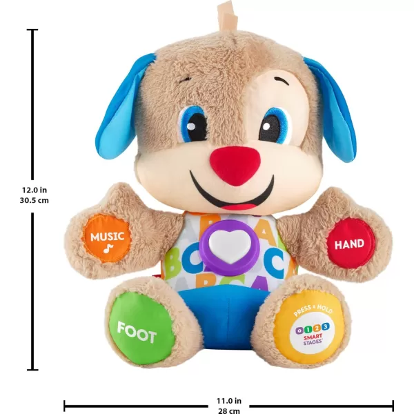 imageFisherPrice Baby Learning Toy Laugh ampamp Learn Smart Stages Puppy Musical Plush with Lights ampamp Educational Songs for Infants Ages 6 MonthsPuppy  White