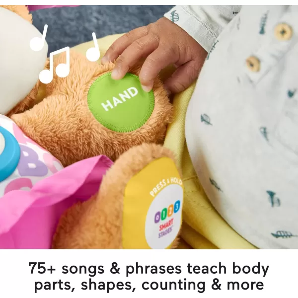 imageFisherPrice Baby Learning Toy Laugh ampamp Learn Smart Stages Puppy Musical Plush with Lights ampamp Educational Songs for Infants Ages 6 MonthsSis  Pink