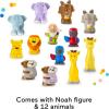 imageFisherPrice Little People Toddler Toy Noahs Ark Playset with 12 Animals ampamp Noah Figure for Pretend Play Kids Ages 1 Years