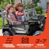 imagePower Wheels Jeep Wrangler Willys RideOn Battery Powered Vehicle with Sounds ampamp Lights for Preschool Kids Ages 3 Years Black