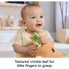 imageFisherPrice Baby Sensory Toy Snuggly Snacky Capybara Plush with Newborn Teether ampamp Rattle Activities for Infants Ages 3 Months