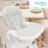 imageFisherPrice Tiny Bites High Chair 7 Height Positions Easy Fold Portable Plastic Rainbow Sherbert 636 MonthsCloud Grey