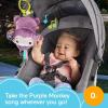 imageFisherPrice Baby Stroller Toy Sing ampamp Go Purple Monkey Musical Sensory Plush with Crinkle ampamp Clackers for Newborns from BirthStroller Toy