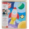 imageFisherPrice Wood Preschool Toy Space Blocks Jigsaw Puzzle 42 Wooden Pieces for Stacking ampamp Sorting Play Kids Ages 3 Years