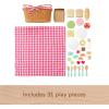 imageFisherPrice Wood Pretend Play Toy Picnic Basket 31Piece Wooden Food Playset for Preschool Kids Ages 3 Years