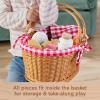 imageFisherPrice Wood Pretend Play Toy Picnic Basket 31Piece Wooden Food Playset for Preschool Kids Ages 3 Years