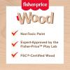 imageFisherPrice Wood Toddler Toy Musical Table 3Piece Wooden Percussion Instrument for Developmental Play Kids Ages 2 Years
