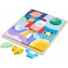 imageFisherPrice Wood Preschool Toy Space Blocks Jigsaw Puzzle 42 Wooden Pieces for Stacking ampamp Sorting Play Kids Ages 3 Years