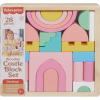 imageFisherPrice Wood Toddler Toy Castle Block Set 28 Wooden Pieces for Stacking Developmental Play Preschool Kids Ages 2 Years