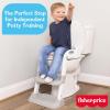 imageFisherPrice Step Up Potty 2in1 Training Seat with Safe Step Stool Ladder for Toddlers Cushioned Toilet Training Seat AntiSlip Design White