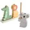 imageFisherPrice Wood Baby Toy Stack ampamp Sort Animals 10 Wooden Pieces for Developmental Play for Infants ampamp Toddlers Ages 1 Years