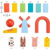 imageFisherPrice Wood Preschool Game Domino Run Playset 72Piece Wooden Building Set for Kids Ages 3 Years