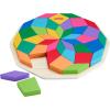 imageFisherPrice Wood Preschool Toy Mandala Puzzle with Geometric Design 41 Wooden Pieces for Kids Ages 3 Years