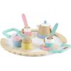 imageFisherPrice Wood Pretend Play Toy Tea Set 12Piece Wooden Playset with Teapot Cups ampamp Saucers for Preschool Kids Ages 3 YearsMulticolor