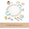imageFisherPrice Wood Pretend Play Toy Tea Set 12Piece Wooden Playset with Teapot Cups ampamp Saucers for Preschool Kids Ages 3 YearsMulticolor