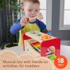 imageFisherPrice Wood Toddler Toy Pound ampamp Tap Bench Xylophone 6Piece Wooden Musical Activity for Preschool Kids Ages 18 Months