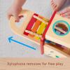 imageFisherPrice Wood Toddler Toy Pound ampamp Tap Bench Xylophone 6Piece Wooden Musical Activity for Preschool Kids Ages 18 Months