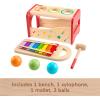 imageFisherPrice Wood Toddler Toy Pound ampamp Tap Bench Xylophone 6Piece Wooden Musical Activity for Preschool Kids Ages 18 Months