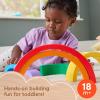 imageFisherPrice Wood Toddler Toy Stacking Rainbow 6 Colorful Wooden Pieces for Building Developmental Play Kids Ages 18 Months
