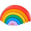 imageFisherPrice Wood Toddler Toy Stacking Rainbow 6 Colorful Wooden Pieces for Building Developmental Play Kids Ages 18 Months