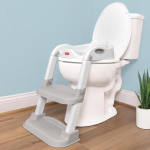 imageFisherPrice Step Up Potty 2in1 Training Seat with Safe Step Stool Ladder for Toddlers Cushioned Toilet Training Seat AntiSlip Design White