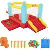 imageFisherPrice Bouncemania Inflatable Mega Bouncer Bouncy House with 50 Play Balls Multicolor