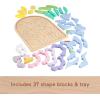 imageFisherPrice Preschool Toy Wooden Flower Jigsaw Puzzle 38Piece Wood Stacking Set for Developmental Play Ages 3 Years