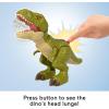 imageFisherPrice Imaginext Jurassic World Dinosaur Action Figure with KidActivated Motion ampamp Growing Spikes 775inch Aquilops Dino ToyT Rex