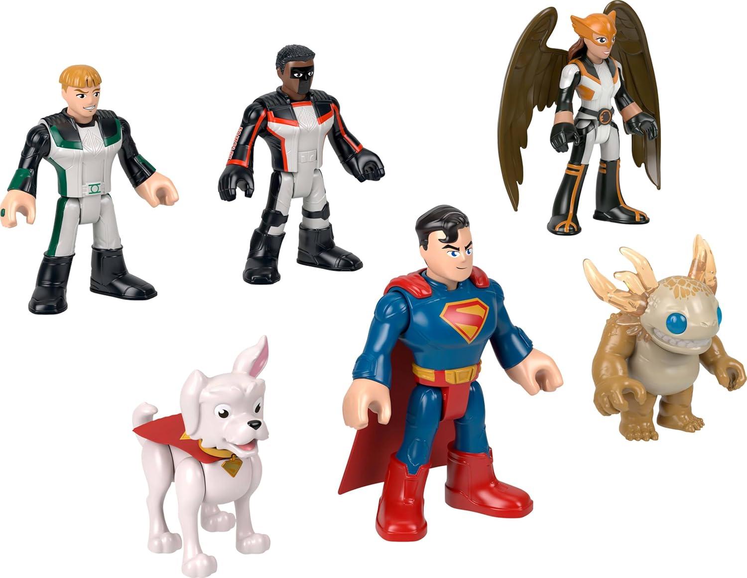 imageFisherPrice Imaginext Superman Action Figure Multipack 6 Characters 3inch Collectible Set with Krypto ampamp Kaiju