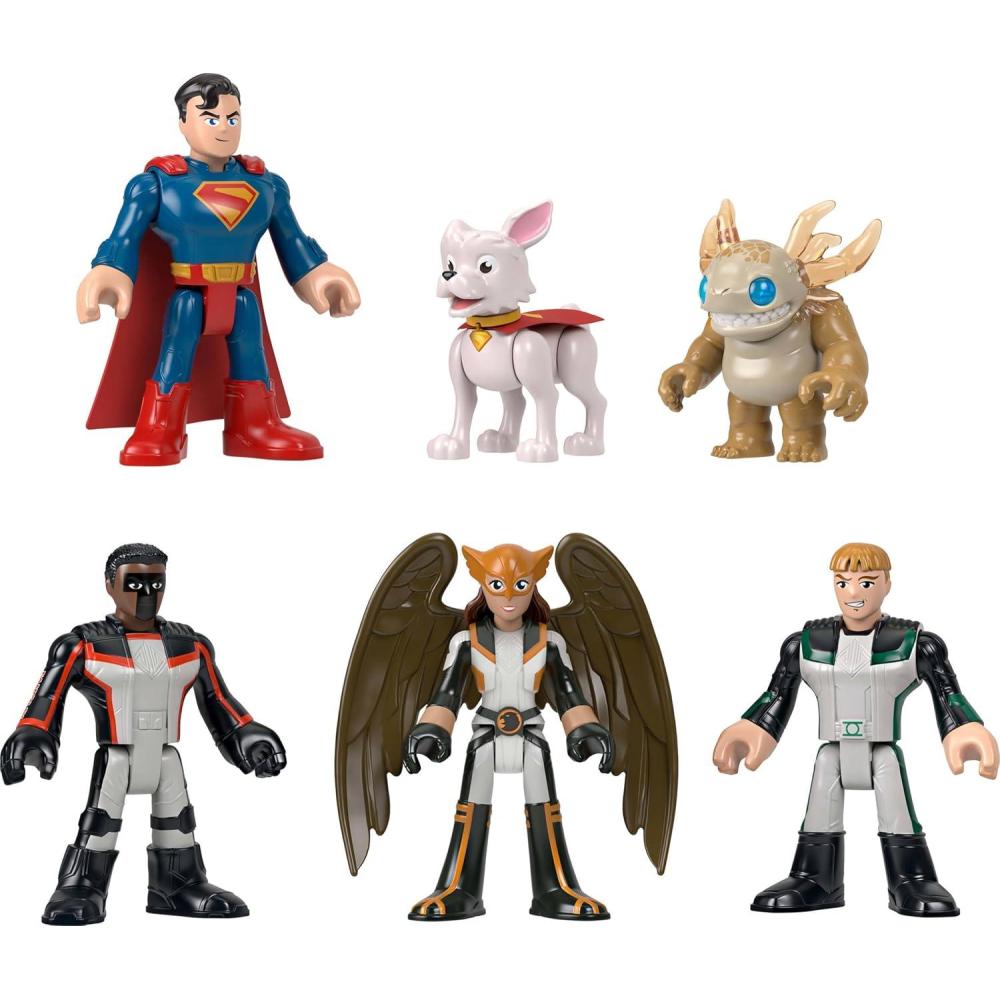 imageFisherPrice Imaginext Superman Action Figure Multipack 6 Characters 3inch Collectible Set with Krypto ampamp Kaiju