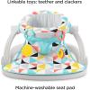 imageFisherPrice Portable Baby Chair Darling Dots SitMeUp Floor Seat with BPAFree Teether ampamp Clacker Newborn Developmental ToysWindmill