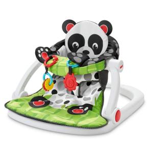 imageFisherPrice Portable Baby Chair Darling Dots SitMeUp Floor Seat with BPAFree Teether ampamp Clacker Newborn Developmental ToysPanda
