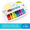imageFisherPrice Baby Toy Laugh ampamp Learn Silly Sounds LightUp Piano Musical Instrument with Learning Songs for Infants Ages 6 MonthsSmall