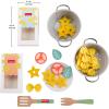 imageFisherPrice Preschool Toy Pots ampamp Pasta Chef Set 31Piece Pretend Cooking Playset with Play Food ampamp Wood Utensils for Kids Ages 3 Years