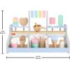 imageFisherPrice Wood Pretend Play Toy Ice Cream Shop Set 18Piece Wooden Food Playset for Preschool Kids Ages 3 YearsIce Cream Shop