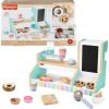 imageFisherPrice Wood Pretend Play Toy Ice Cream Shop Set 18Piece Wooden Food Playset for Preschool Kids Ages 3 YearsCoffee Shop