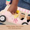 imageFisherPrice Wood Toddler Toy Ice Cream Truck Shape Sorter Set 9 Wooden Pieces for Developmental Play Kids Ages 18 Months