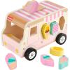 imageFisherPrice Wood Toddler Toy Ice Cream Truck Shape Sorter Set 9 Wooden Pieces for Developmental Play Kids Ages 18 Months