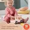 imageFisherPrice Wood Toddler Toy Ice Cream Truck Shape Sorter Set 9 Wooden Pieces for Developmental Play Kids Ages 18 Months