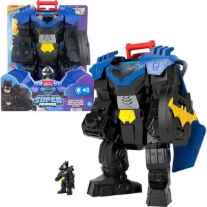 imageFisherPrice Imaginext DC Super Friends Batman Flight Mech with Lights Sounds Motion ampamp 3inch Action Figure 145inch Toy Includes Launcher ampamp Discs