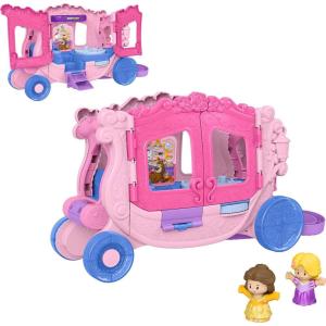 imageFisherPrice Little People Toddler Toy Disney Princess PullAlong Musical Carriage Playset with Figures for Pretend Play Kids Ages 18 Months