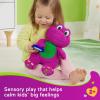 imageBarney FisherPrice World Toddler Toy Sensory 1275Inch Plush with Fidget Activity ampamp Textured Details for Kids Ages 2 Years