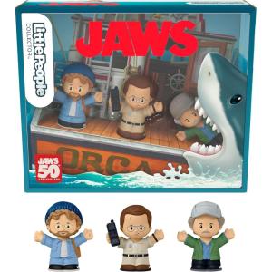imageLittle People Collector Jaws Movie Special Edition Set for Adults and Fans 3 Character Figures in a Display Package