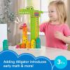 imageFisherPrice Preschool Learning Toy Adding Alligator Counting Activity with 10 Stacking Blocks for Kids Ages 3 Years
