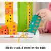 imageFisherPrice Preschool Learning Toy Adding Alligator Counting Activity with 10 Stacking Blocks for Kids Ages 3 Years