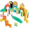 imageFisherPrice Toddler Toy Wooden Jungle Blocks 50Piece AnimalThemed Building Set for Preschool Pretend Play Kids Ages 2 YearsJungle