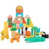 imageFisherPrice Toddler Toy Wooden Jungle Blocks 50Piece AnimalThemed Building Set for Preschool Pretend Play Kids Ages 2 YearsJungle
