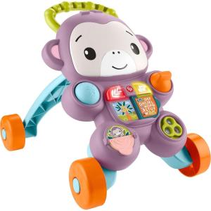 imageFisherPrice Baby Walker Learn with Me Purple Monkey Learning Toy Music Lights ampamp Activities for Infants ampamp Toddlers Ages 6 Months