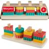 imageFisherPrice Wood Toddler Toy Shape Stacker 13Piece Wooden Sorting Activity for Fine Motor Play Preschool Kids Ages 2 Years