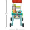 imageFisherPrice Baby Push Toy 4in1 Snack Cart Walker Learning Activity 14 Pieces for Pretend Play Infants Ages 6 Months Multilanguage Version